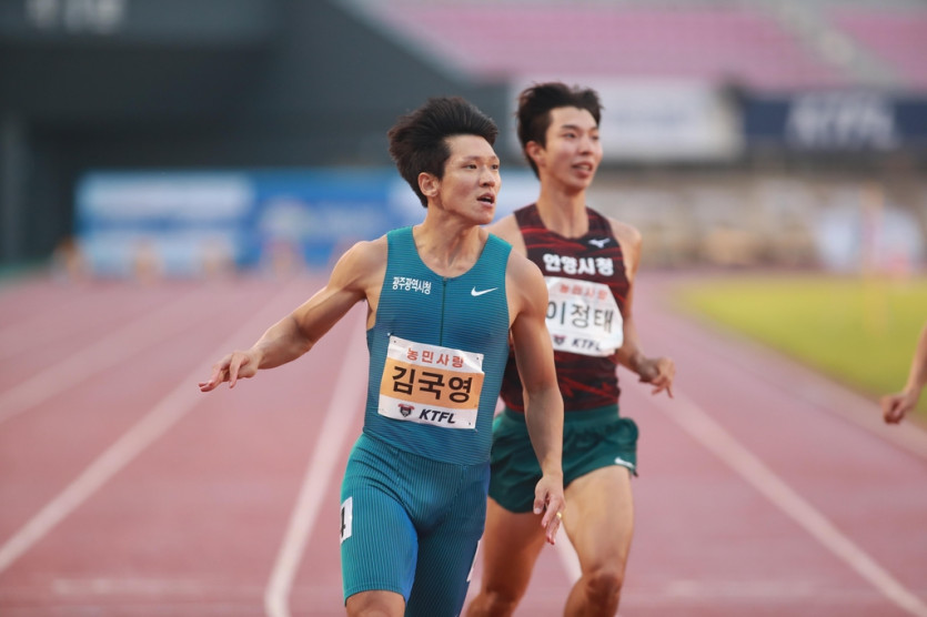 한국 육상 단거리 간판 김국영 [사진출처 :한국실업육상연맹 / 연합뉴스]