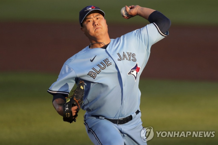 시즌 첫 승ㆍMLB 통산 60승 달성한 토론토 류현진 [AP=연합뉴스 자료사진]