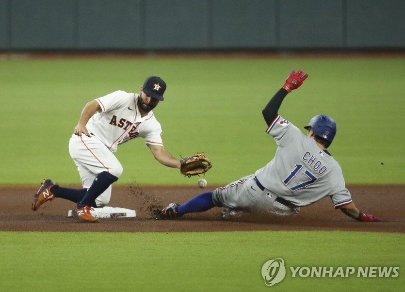 1회 도루 성공하는 추신수 [USA투데이 스포츠=연합뉴스]